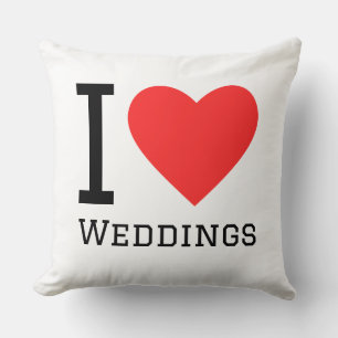 I love weddings cushion