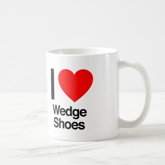 i love wedge shoes coffee mug (Right)