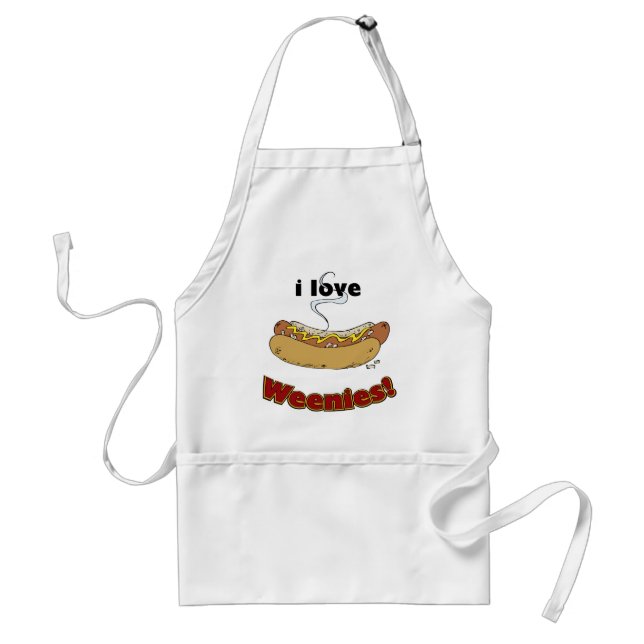 I Love Weenies ~ Hot Dogs Standard Apron (Front)
