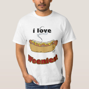 I Love Weenies ~ Hot Dogs T-Shirt
