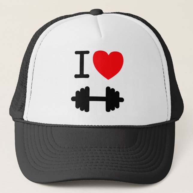 I Love Weightlifting Hat (Front)