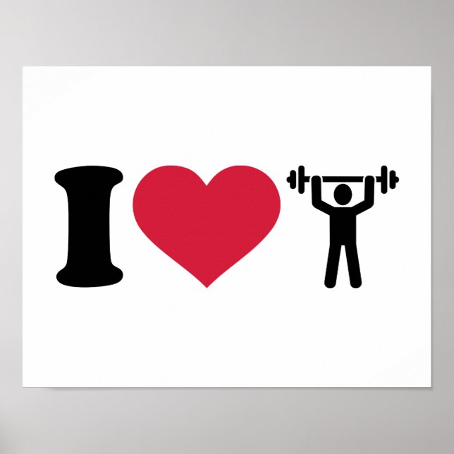 I love Weightlifting Poster (Front)