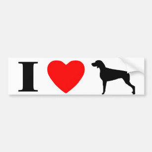 I Love Weimaraners Bumper Sticker