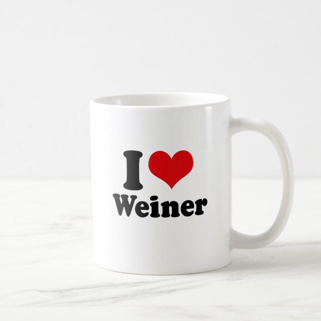 I LOVE WEINER COFFEE MUG (Right)