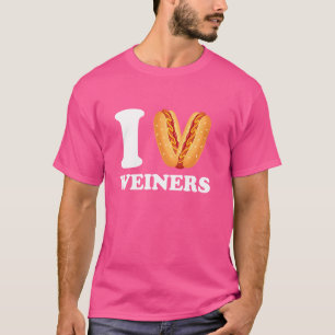 I Love Weiners Hotdogs Frankfurter Wiener Frank Sa T-Shirt