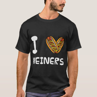 I Love Weiners Hotdogs Frankfurter Wiener Frank Sa T-Shirt