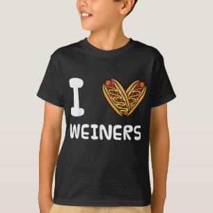 I Love Weiners Hotdogs Frankfurter Wiener Frank Sa T-Shirt