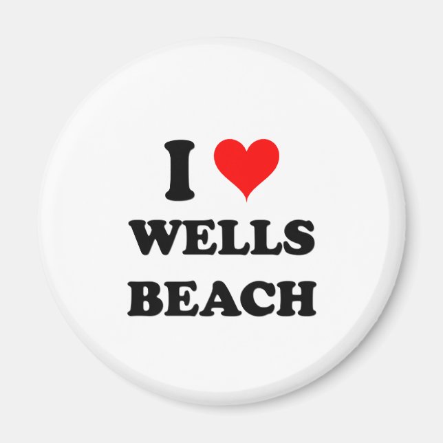 I Love Wells Beach Maine Magnet (Front)