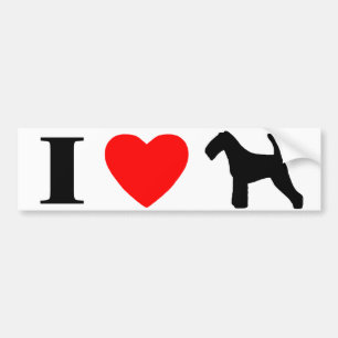 I Love Welsh Terriers Bumper Sticker