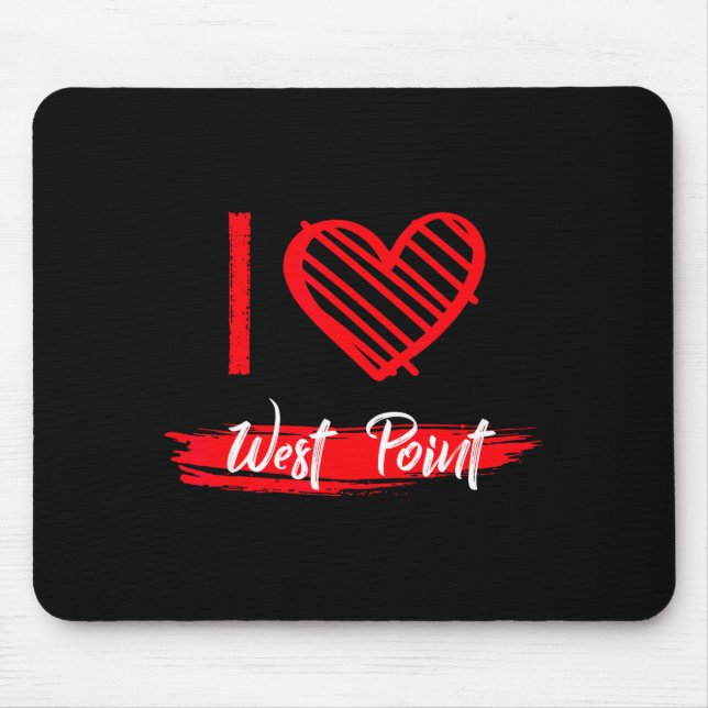 I Love West Int I Heart West Int  Mouse Mat (Front)