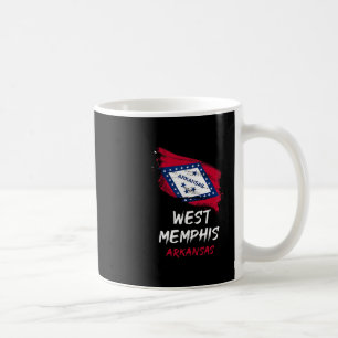 I Love West Memphis Arkansas Splatter Trip Vacatio Coffee Mug