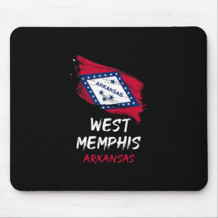 I Love West Memphis Arkansas Splatter Trip Vacatio Mouse Mat