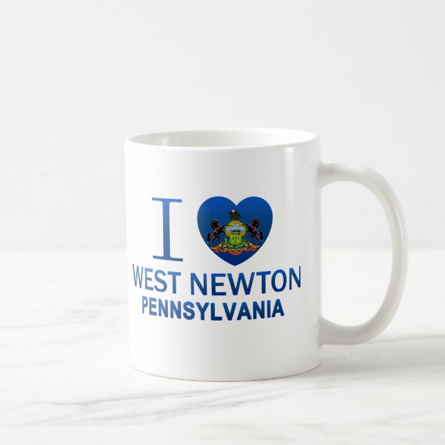 I Love West Newton, PA Coffee Mug (Right)