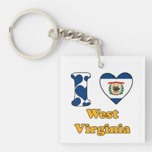 I love West Virginia Key Ring