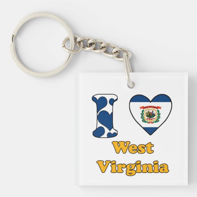 I love West Virginia Key Ring (Front)