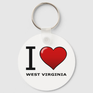 I LOVE WEST VIRGINIA KEY RING