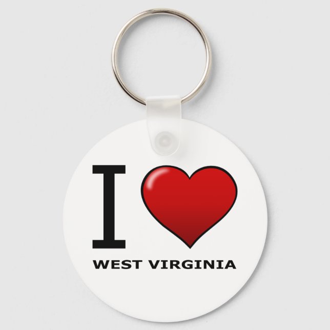 I LOVE WEST VIRGINIA KEY RING (Front)
