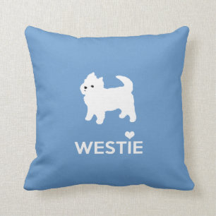I Love Westie Dogs - West Highland White Terrier Cushion