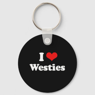 I Love Westies Key Ring