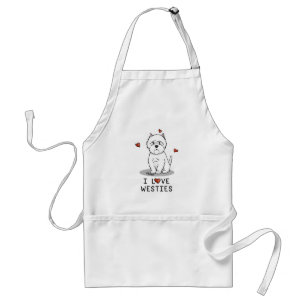 I Love Westies - West Highland White Terriers Cute Standard Apron