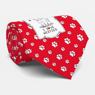 I Love Westies - West Highland White Terriers Cute Tie