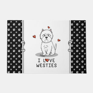 I Love Westies - West Highland White Terriers Doormat