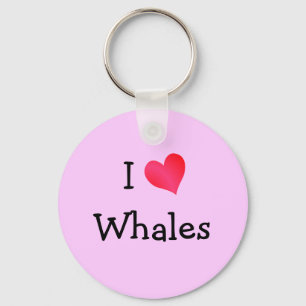 I Love Whales Key Ring