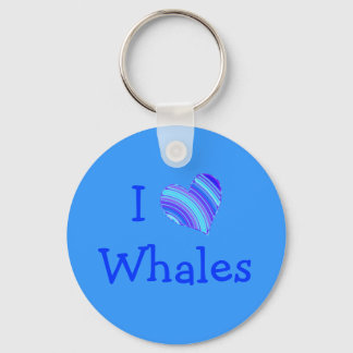 I Love Whales Key Ring