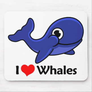 I Love Whales Mouse Mat