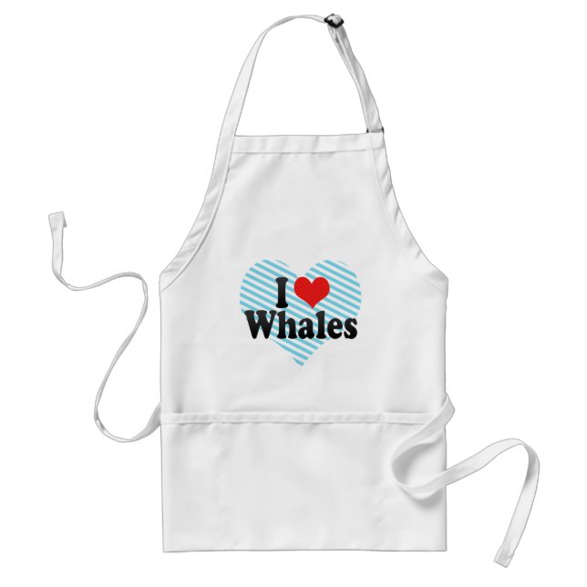 I Love Whales Standard Apron (Front)