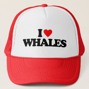 I LOVE WHALES TRUCKER HAT