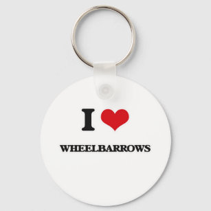 I Love Wheelbarrows Key Ring