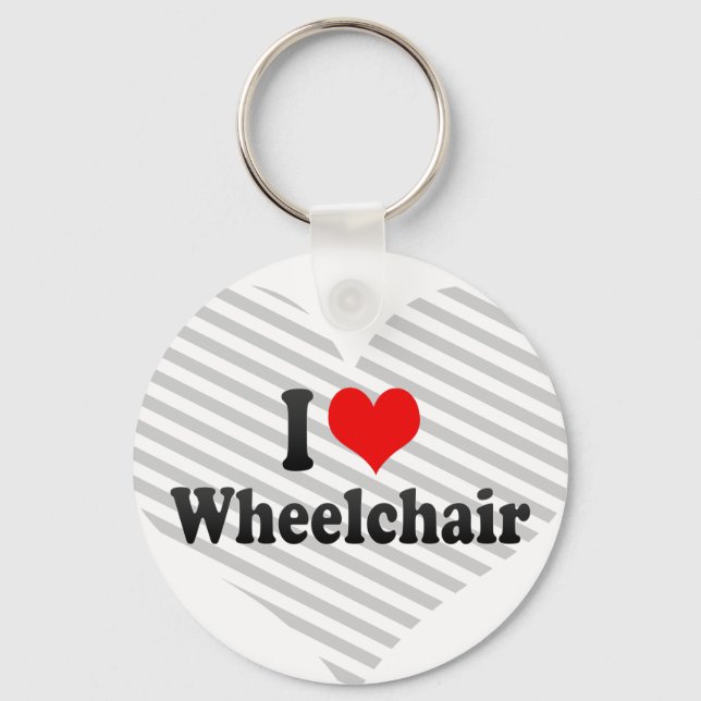 I love Wheelchair Key Ring (Front)