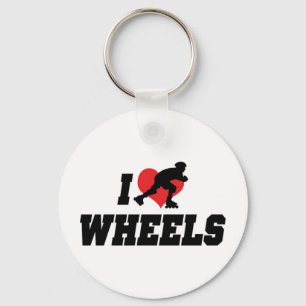 I Love Wheels Keychain
