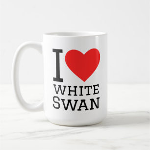 I love while swan coffee mug