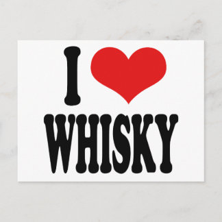 I Love Whisky Postcard