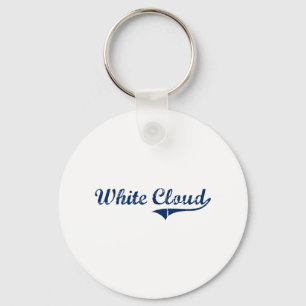 I Love White Cloud Michigan Key Ring