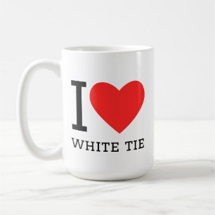 I love white tie coffee mug