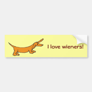 I love wieners! bumper sticker