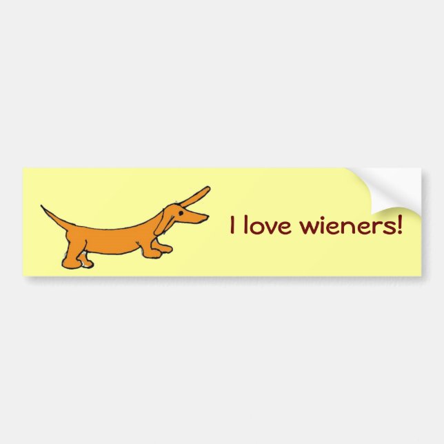 I love wieners! bumper sticker (Front)