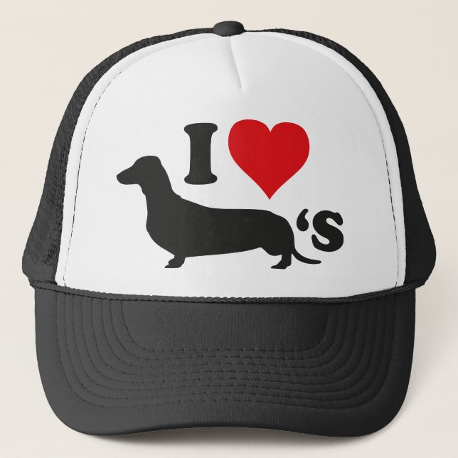 I Love Wieners Trucker Hat (Front)
