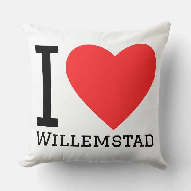 I love Willemstad Cushion (Front)