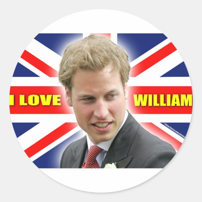 I Love William Classic Round Sticker (Front)