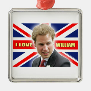 I Love William Metal Tree Decoration