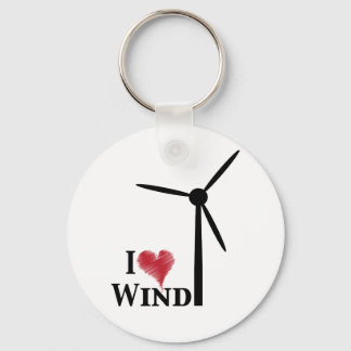 i love wind energy key ring