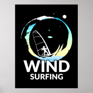 I Love Windsurfing Poster