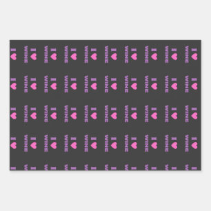 I Love Wine, I Love Wine  Wrapping Paper Sheet