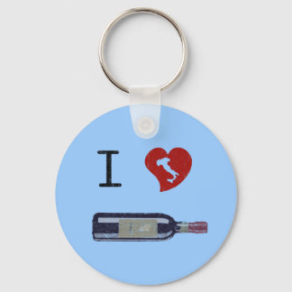 I Love Wine Key Ring