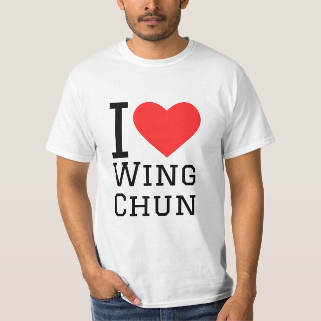 I love wing chun Square Sticker T-Shirt (Front)