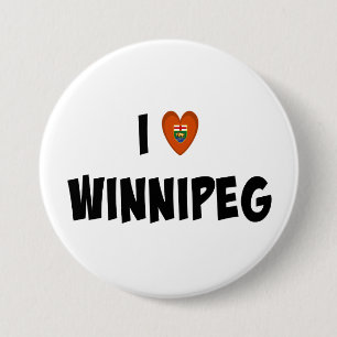 I Love Winnipeg 7.5 Cm Round Badge